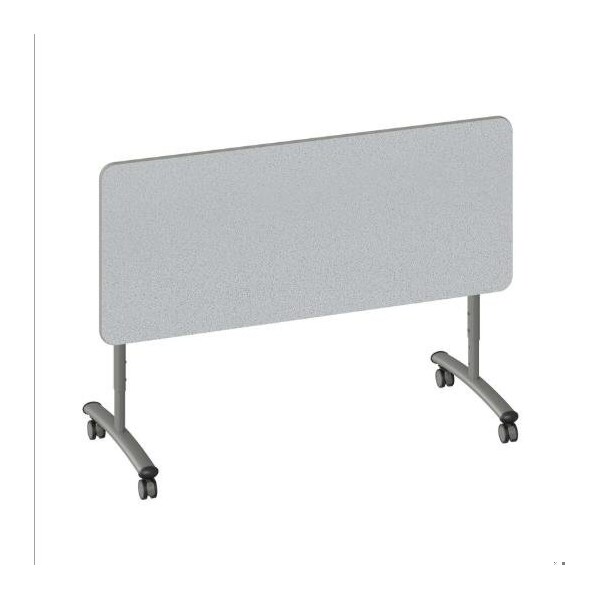 Correll Rectangle Premium Sit To Stand HPL Flip Top Table, 60 in W, 28 in to 38 in H, Particleboard Top - FTS3060-15-14-13