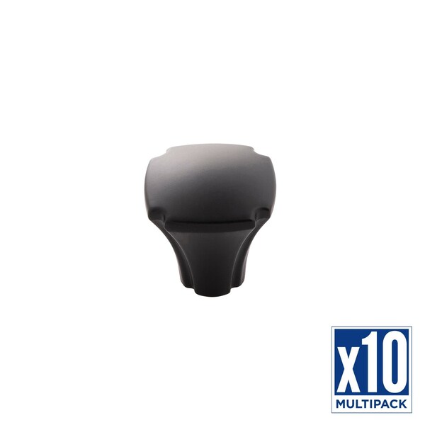 Hickory Hardware Knob 1-1/8 Inch Square, 10PK - H077861MB-10B