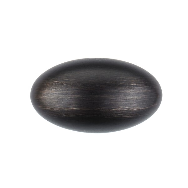 Richelieu 1 9/16 in. X 7/8 in. (40 mm x 22 mm) Brushed Oil-Rubbed Bronze Traditional Metal Cabinet Knob - BP444340BORB