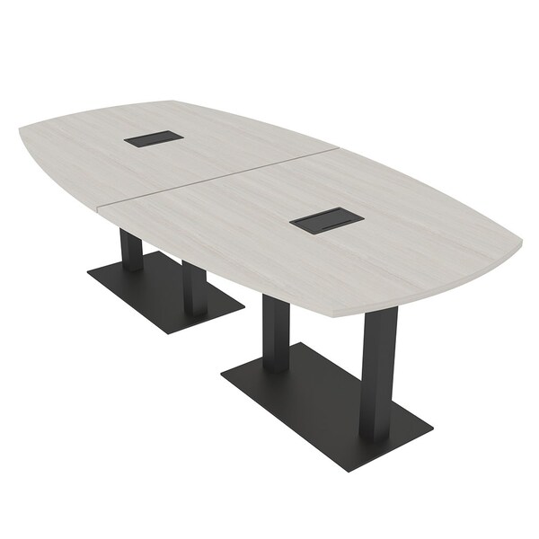 Skutchi Designs Arc Boat 45 in W, 96 in L, Ivory - HAR-ABOT-48X96-DOU.BK-K458-EBLK