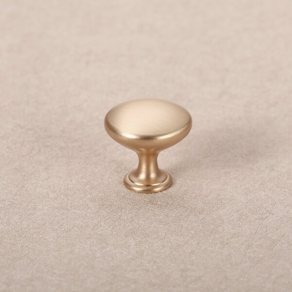 Sapphire Alpha Series 1 in. Modern Gold Round Cabinet Knob (20-Pack) - SP-1145-K-BRA-20