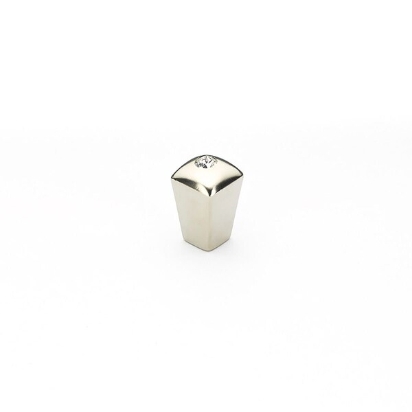 Schaub 1/2in Skyevale Crystal Cabinet Knob Satin Nickel Finish - 299-15