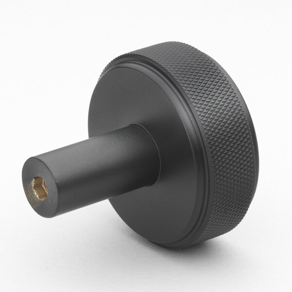 Gliderite Hardware 1-1/2 in. Knurled Knob Matte Black, 25PK - 5825-MB-25