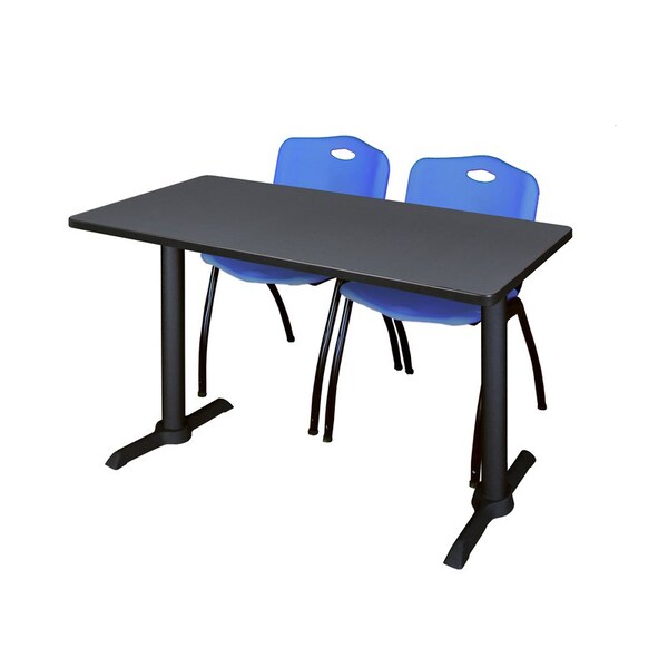 Cain Rectangle Tables > Training Tables > Cain Training Table & Chair Sets, 48 W, 24 L, 29 H, Grey - MTRCT4824GY47BE