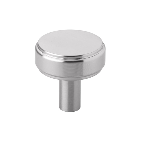 Gliderite Hardware 1-1/2 in. Solid Round Knurled Cabinet Knob - 5827-SN, 5PK - 5827-SN-5