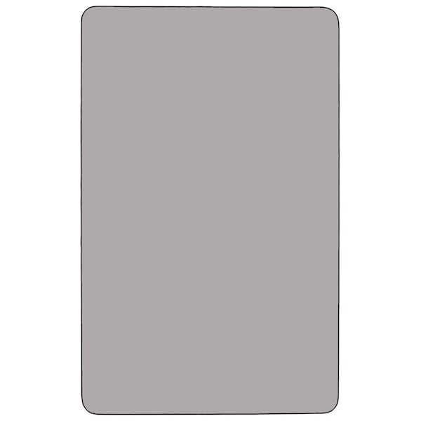 Flash Furniture Rectangle Activity Table, 36" W, 72" L, 25.37" H, Laminate, Grey - XU-A3672-REC-GY-T-P-CAS-GG