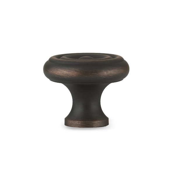 Richelieu 1 1/4 in (32 mm) Brushed Oil-Rubbed Bronze Traditional Brass Cabinet Knob - BP1430BORB