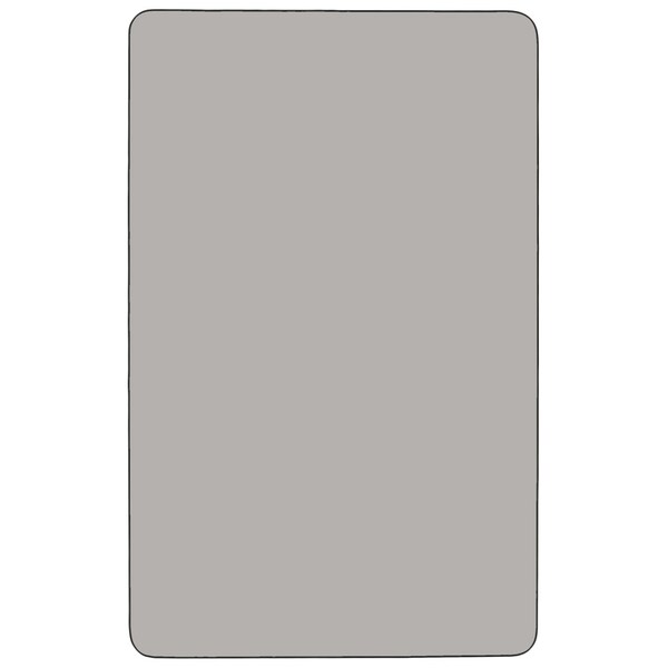 Flash Furniture Rectangle Activity Table, 36" W, 72" L, 25.25" H, Laminate, Grey - XU-A3672-REC-GY-H-P-GG