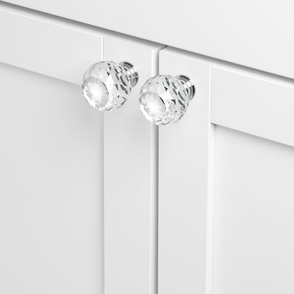 Gliderite Hardware 1-5/8 in. Crystal Cabinet Knob -, 25PK - 9003-CR-40-25