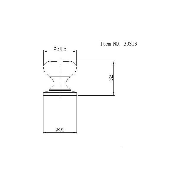 Richelieu 1 1/4 in (31 mm) Brushed Oil-Rubbed Bronze Traditional Brass Cabinet Knob - BP39313BORB