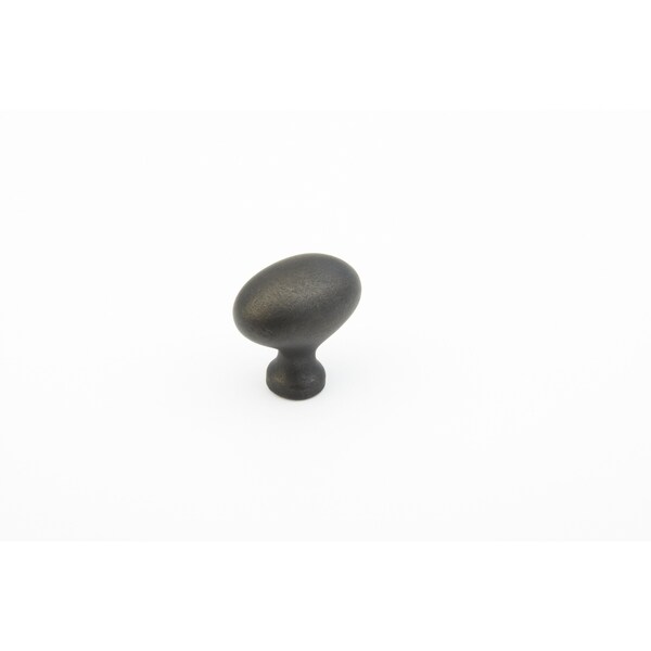 Schaub 1-3/8in Oval Country Traditional Cabinet Knob Distressed Bronze Finish - 719-DBZ