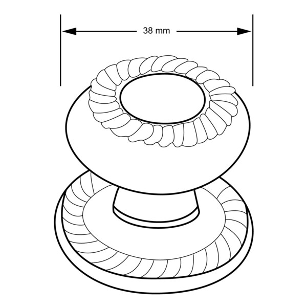 Richelieu 1 1/2 in (38 mm) Brushed Nickel Traditional Brass Cabinet Knob - BP8048195