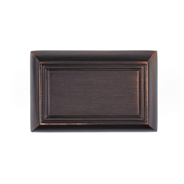 Richelieu 1 11/16 in. X 1 3/32 in. (43 mm x 28 mm) Brushed Oil-Rubbed Bronze Traditional Metal Cabinet Knob - BP77533BORB