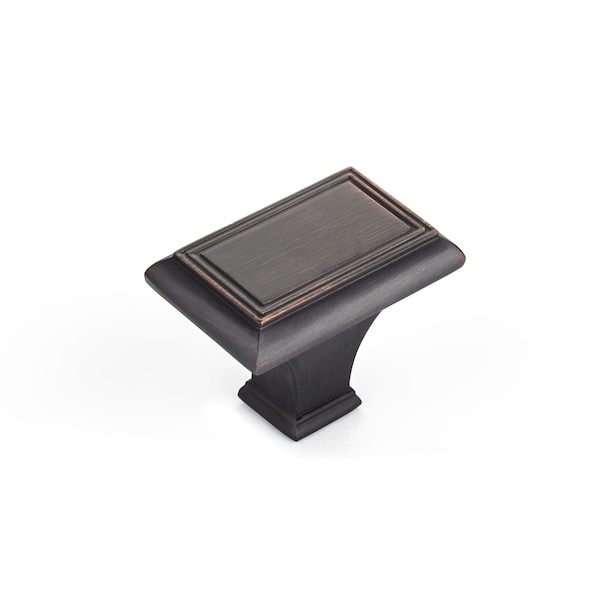 Richelieu 1 11/16 in. X 1 3/32 in. (43 mm x 28 mm) Brushed Oil-Rubbed Bronze Traditional Metal Cabinet Knob - BP77533BORB