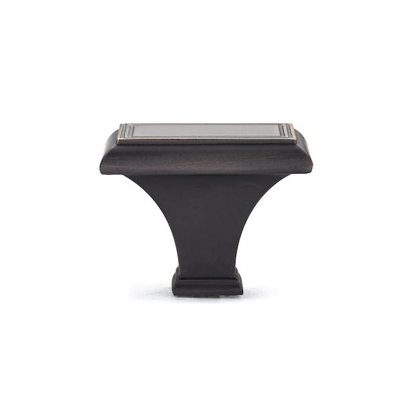 Richelieu 1 11/16 in. X 1 3/32 in. (43 mm x 28 mm) Brushed Oil-Rubbed Bronze Traditional Metal Cabinet Knob - BP77533BORB