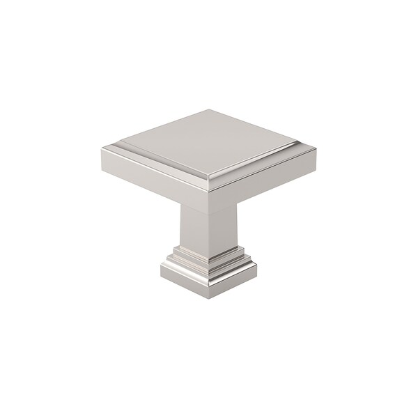 Richelieu Mirabel Collection 1 1/4 in (32 mm) x 1 1/4 in (32 mm) Polished Nickel Transitional Cabinet Knob - BP79532180