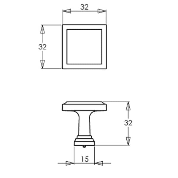 Richelieu Mirabel Collection 1 1/4 in (32 mm) x 1 1/4 in (32 mm) Polished Nickel Transitional Cabinet Knob - BP79532180