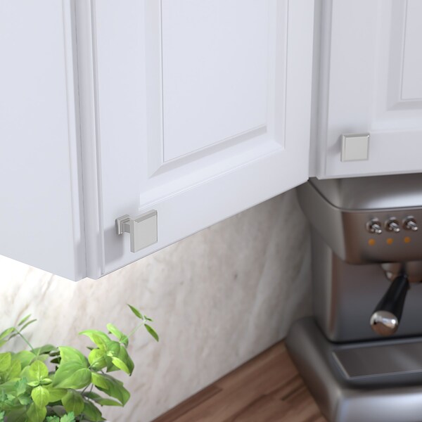 Richelieu Mirabel Collection 1 1/4 in (32 mm) x 1 1/4 in (32 mm) Polished Nickel Transitional Cabinet Knob - BP79532180