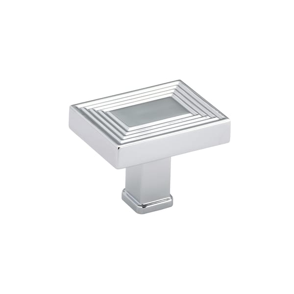 Richelieu 1 25/32 in (45 mm)  x 1 3/8 in (35 mm) Chrome Transitional Cabinet Knob - BP87883545140