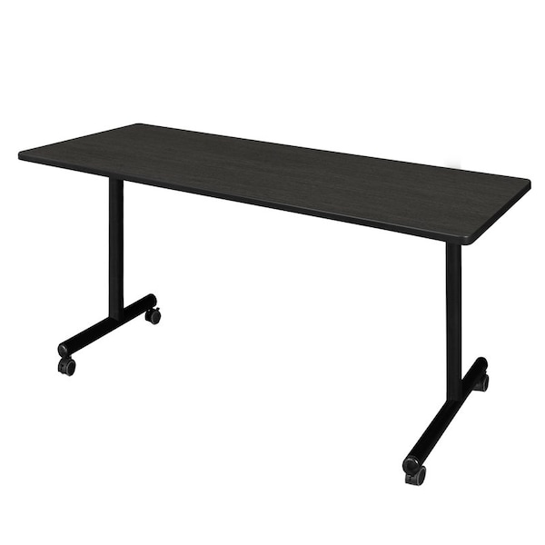 Regency Kobe Mobile Tables, 60 W, 30 L, 29 H, Wood, Metal Top, Ash Grey - MKTRCC6030AG