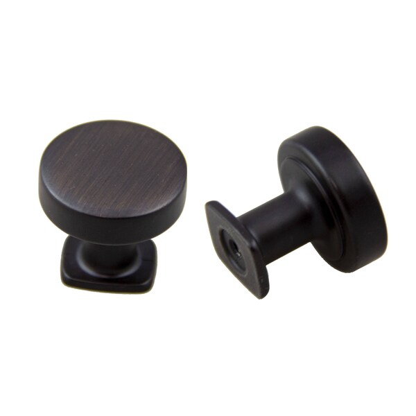 Pride Industrial 1-1/4in Diameter Manhattan Cabinet Knob Oil Rubbed Bronze Finish - K121810B