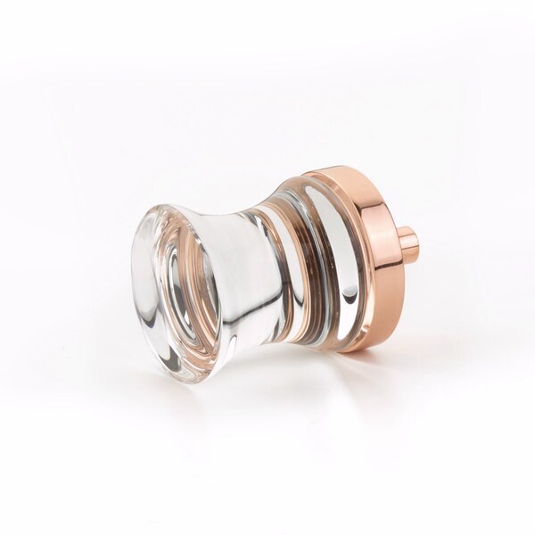 Schaub 1-1/8in City Lights Cabinet Knob Polished Rose Gold Finish - 76-PRG