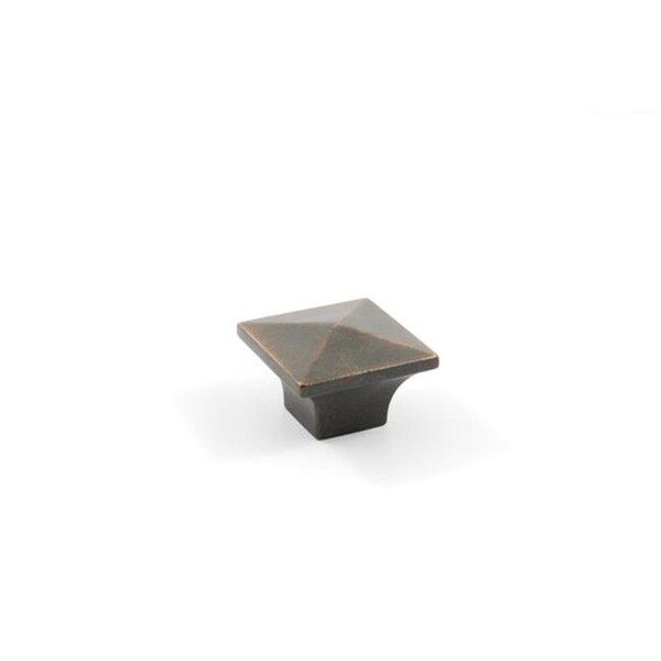 Residential Essentials Residential Essentials 10221VB Square Cabinet Knob; Venetian Bronze - 10221VB