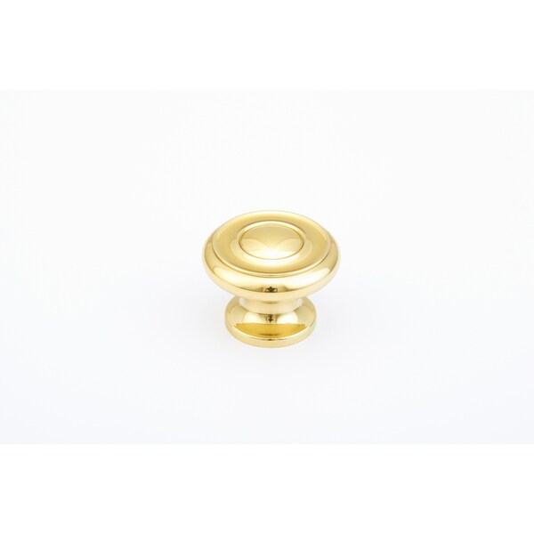 Schaub 1-1/2in Colonial Cabinet Knob Bright Brass Finish - 704-03