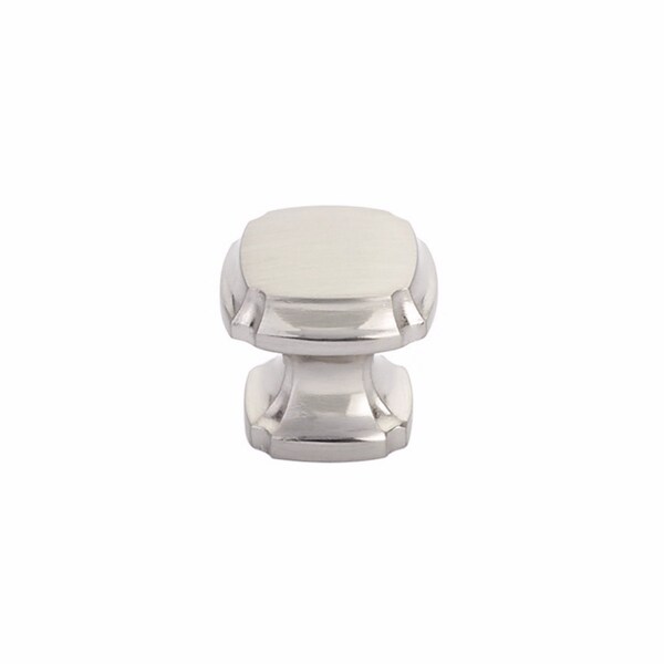 Schaub 1-3/8in Empire Square Cabinet Knob Brushed Nickel Finish - 882-BN