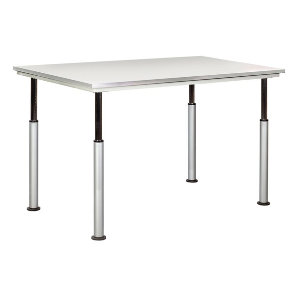 Diversified Spaces Rectangle Table, Adj, 60" W, 62" L, 28" H, HPL Top, Grey - ALT-6030GG