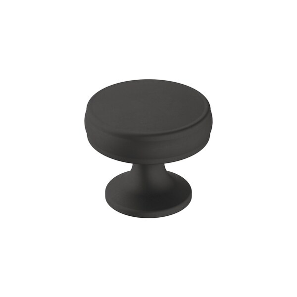 Amerock Renown 1-1/4 in 32 mm Diameter Matte Black Cabinet Knob - BP36793FB