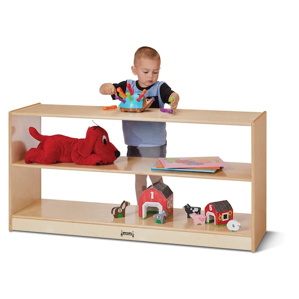 Jonti-Craft Toddler Fixed Straight-Shelf with See-Thru Back - 3903JCPLNC