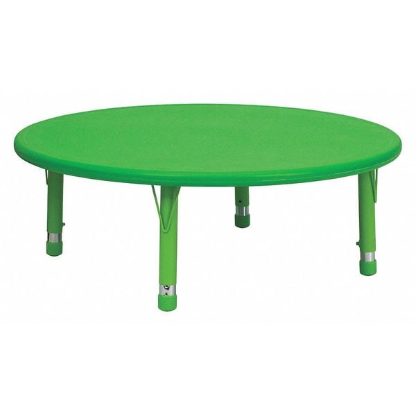 Flash Furniture Round Activity Table, 45 W, 45 L, 23.75 H, Plastic, Steel, Green - YU-YCX-005-2-ROUND-TBL-GREEN-GG