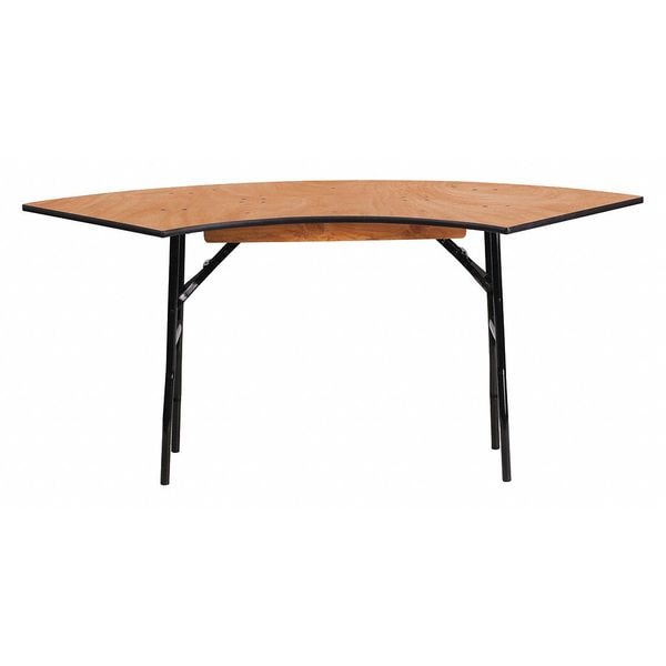 Flash Furniture Serpentine Serpentine Wood Table, 65"x24", 24" W, 48" L, 30.25" H, Wood Top, Wood Grain - YT-WSFT48-24-SP-GG