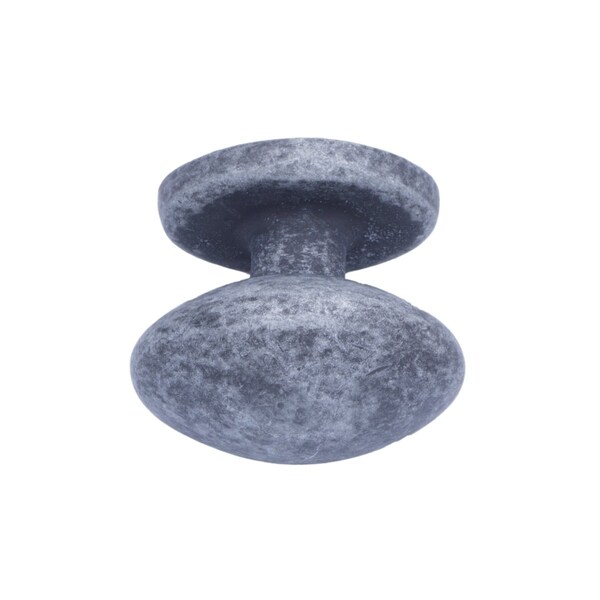 South Main Hardware Football Cabinet Knob, 1.38" Diameter, Antique Silver, 25PK - SH844-AS-25