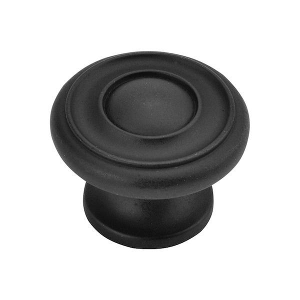 Hickory Hardware Cottage Collection Knob 1-1/2 Inch Diameter Matte Black Finish - P3501-MB