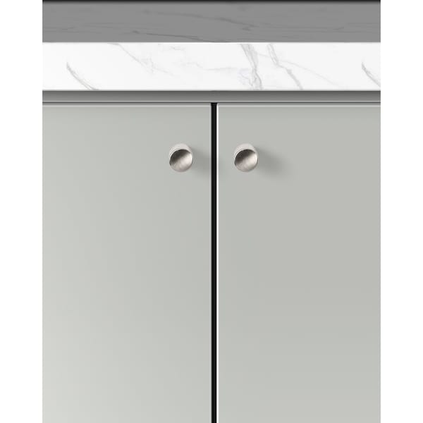 Sapphire Lunar Series 1 in. Modern Satin Nickel Cabinet Knob (5-Pack) - SP-1227-K-SN-5