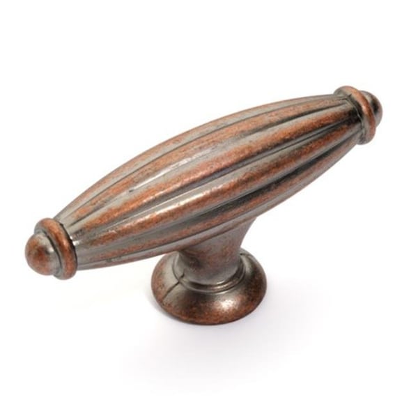 Dynasty Hardware Dynasty Hardware K-8618-AC Super Saver Fluted Cabinet Knob; Antique Copper - K-8618-AC