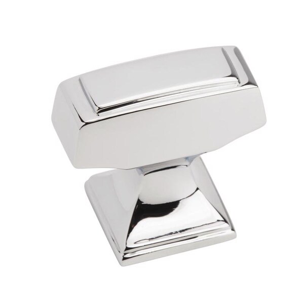 Amerock Amerock Mulholland Traditional Rectangle Cabinet Knob 1-3/16 in. Polished Chrome 1 pk - BP5302926