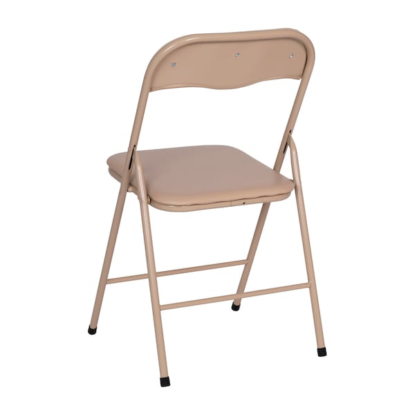 Flash Furniture 5 Piece Tan Folding Card Table and Chair Set - JB-1-TAN-GG