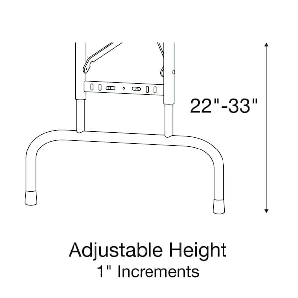 Correll Rectangle Heavy Duty Commerical Adjustable Height Plastic Folding Table, 24" W, 48" L, 22" to 32" H - RA2448-28