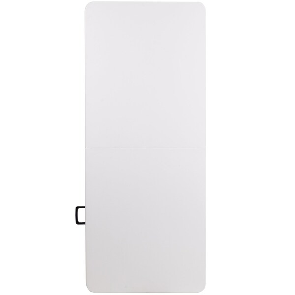 Flash Furniture Rectangle Wh 30X72 Plastic Bi-Fold Table, 30" W, 72" L, 29" H, Plastic Top, White - DAD-YCZ-183Z-GG