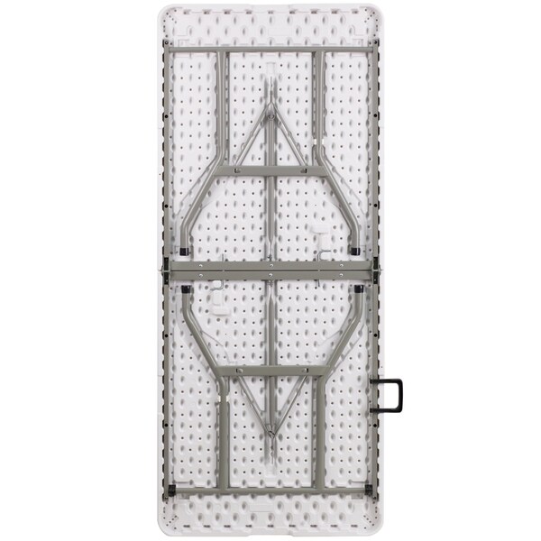 Flash Furniture Rectangle Wh 30X72 Plastic Bi-Fold Table, 30" W, 72" L, 29" H, Plastic Top, White - DAD-YCZ-183Z-GG