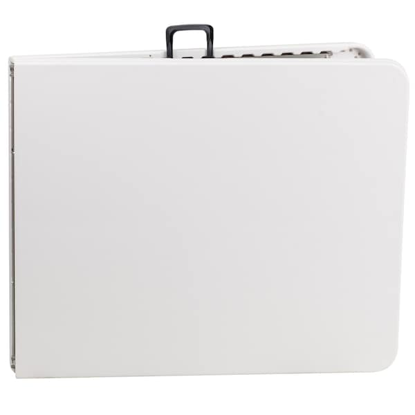Flash Furniture Rectangle Wh 30X72 Plastic Bi-Fold Table, 30" W, 72" L, 29" H, Plastic Top, White - DAD-YCZ-183Z-GG