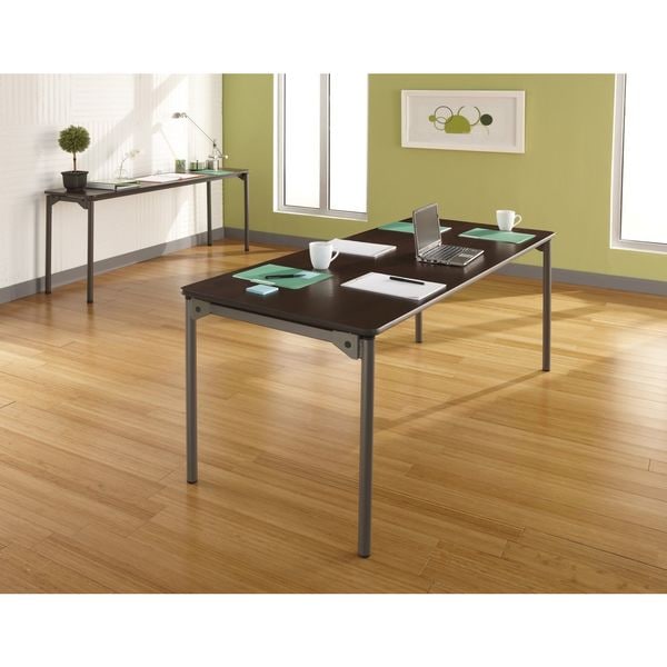 Iceberg Rectangle Maxx LegroomÃ¢â€žÂ¢ Wood Folding Table, Walnut - 30" x 72", 30" W, 72" L, 29.5" H, Walnut - 65824