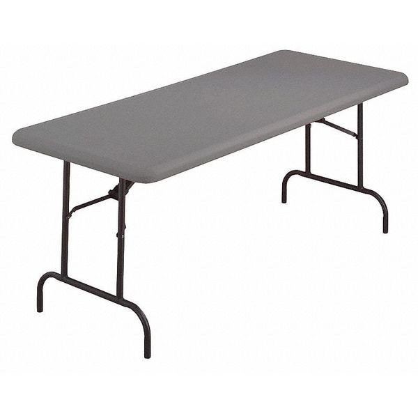 Iceberg Rectangle IndestrucTableÃ‚Â® Commercial Folding Table, Charcoal - 30" x 60", 30" W, 60" L, 29" H - 65517