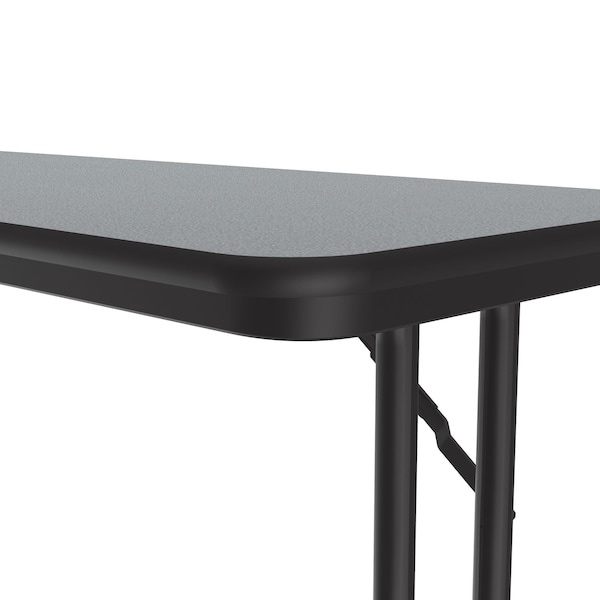 Correll Rectangle Off Set Leg Folding Seminar Training Table, 24" W, 72" L, 29" H, Gray Granite - ST2472PX-15