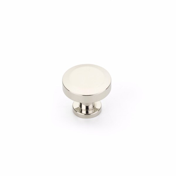 Schaub 1-1/4in Diameter Heathrow Cabinet Knob Polished Nickel Finish - 550-PN