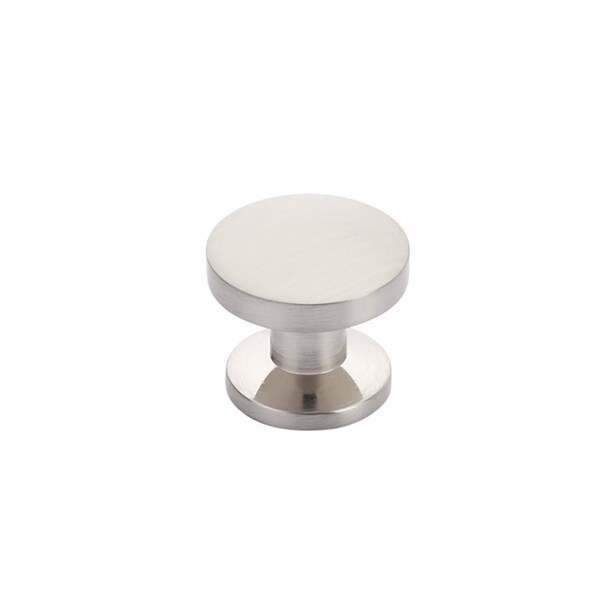 Schaub 1-3/8in Northport Round Cabinet Knob Brushed Nickel Finish - 211-BN