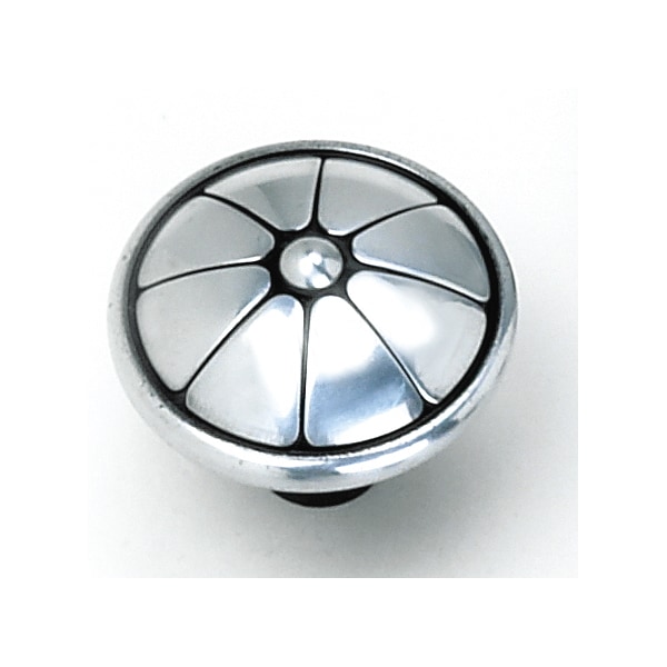 Laurey 1 1/2" Kama Flower Knob, Antique Silver - 23460